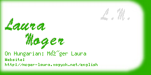 laura moger business card